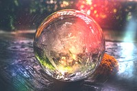 Beautiful crystal ball or an abstract circle.