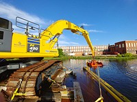 Precision Dredging of northern segment of the Acushnet River performed Spring 2018 through Fall 2018. Original public domain image from Flickr