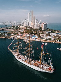 Boat docked by the port. Free public domain CC0 photo.