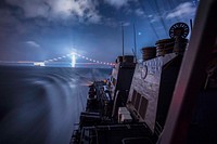 SKAGERRAK STRAIT– The Arleigh Burke-class guided-missile destroyer USS Porter (DDG 78) transits the Skagerrak Strait Jan. 30, 2019.