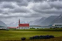 Vik i Myrdal church, Iceland. Free public domain CC0 photo.