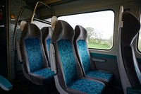 Inside a Welsh Train that was once Arrived. Free public domain CC0 photo.