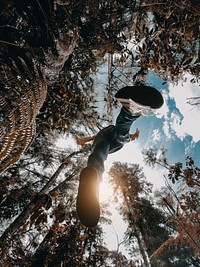 Man in forest. Free public domain CC0 photo.