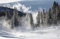 Misty morning along Obsidian Creek. Original public domain image from Flickr