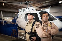 Members of the U.S. Customs and Border Protection, Air and Marine Operations (AMO) booth are ready for visitors during the 2019 EAA AirVenture Oshkosh July 23, 2019, in Oshkosh, Wisconsin.