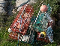 Fishing equipments close up. Free public domain CC0 image.