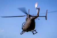 A U.S. Army UH-72A Lakota helicopter with the 1-224th Security and Support Battalion, New Jersey Army National Guard, takes off at the New Jersey Department of Military and Veterans Affairs, Lawrenceville, N.J., Aug. 1, 2019. During the flight, Haki Çako, Director General, General Directorate of Civil Emergencies, Ministry of Defence, Republic of Albania, will be familiarized with the helicopter’s capabilities and equipment that can be employed during natural or man-made disasters. In 2001, the Republic of Albania signed a bilateral affairs agreement with the U.S. Department of Defense and New Jersey officially establishing the New Jersey-Albanian State Partnership Program. The National Guard State Partnership Program is a U.S. Department of Defense program managed by the National Guard that links U.S. States with partner countries for the purpose of supporting the security cooperation objectives of the geographic Combatant Commanders. (New Jersey National Guard photo by Mark C. Olsen). Original public domain image from Flickr