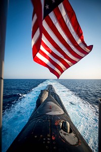 MEDITERRANEAN SEA–The Ohio-class fleet guided-missile submarine USS Florida (SSGN 728) sails in the Mediterranean Sea Aug. 27, 2019.