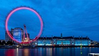 The London Eye, or the Millennium Wheel in South Bank, London. Free public domain CC0 photo.