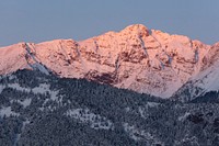 First light on Electric Peak by Jacob W. Frank. Original public domain image from Flickr