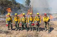 Trout Springs Rx Fire. Youth Conservation Corps crew members pose after completing a burn. (DOI/Neal Herbert). Original public domain image from Flickr