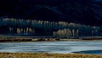 A fall afternoon and a frozen Fish Lake in the Fishlake National Forest, Utah. (Forest Service photo by Cecilio Ricardo). Original public domain image from Flickr