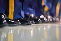 Soldiers assigned to U.S. Army Alaska stand at the position of attention as they participate in a Noncommissioned Officer induction ceremony at the Alaska Army National Guard armory on Joint Base Elmendorf-Richardson, Alaska, Dec. 6, 2019. Original public domain image from Flickr