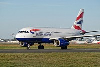 British Airways G-DBCH Airbus A319, A&eacute;roport de Bordeaux M&eacute;rignac, 5/01/2020.