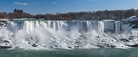 The American Falls and Bridal Veil Falls at Niagara. Free public domain CC0 image.