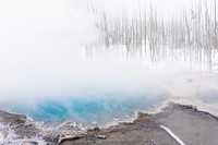 Cistern Spring steam in winter. Original public domain image from Flickr