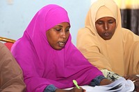 Participants attend a three-day training on Sexual and Gender-based violence training held in Kismayo on 10-12 March 2020. AMISOM Photo. Original public domain image from <a href="https://www.flickr.com/photos/au_unistphotostream/49650450098/" target="_blank">Flickr</a>