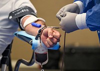 Blood donation. Original public domain image from Flickr