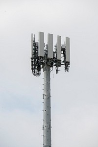 Cellular communications tower in Seguin, Texas, on March 24, 2020. USDA Photo by Lance Cheung. Original public domain image from <a href="https://www.flickr.com/photos/usdagov/49715405352/" target="_blank" rel="noopener noreferrer nofollow">Flickr</a>