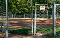 Closed Ball Field During Coronavirus Pandemic