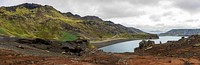 Lake Kleifarvatn panoramic view, Iceland. Free public domain CC0 photo.