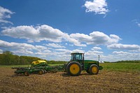 A farmer plants soybeans in Montgomery County, Md., May 12, 2020.USDA/FPAC photo by Preston Keres. Original public domain image from Flickr