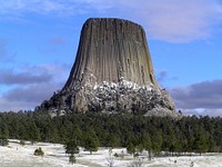 Devils Tower National Monument. Original public domain image from Flickr