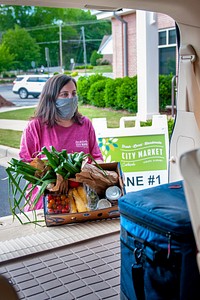 Curbside Farmers Market, City of Auburn, Alabama, USA - 24 April 2020