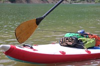 Paddleboard at Pineview Dam in the Uinta-Wasatch-Cache National Forest. Original public domain image from Flickr