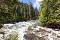 Confluence of Horse and Hellroaring Creeks by Jacob W. Frank. Original public domain image from Flickr