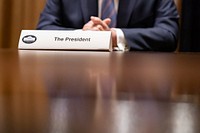 President participates in a roundtable on Fighting for America’s Seniors in the Cabinet Room of the White House. (Official White House Photo by Shealah Caighead). Original public domain image from Flickr