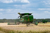 The rice harvest at 3S Ranch, near El Campo, Texas, on July 24, 2020.