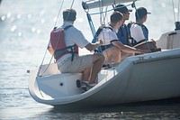 ANNAPOLIS, Md. (July 29, 2020) Midshipmen 4th Class, or plebes, from the United States Naval Academy Class of 2024 complete sailing training during Plebe Summer, a demanding indoctrination period intended to transition the candidates from civilian to military life.