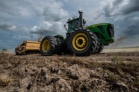 Land leveling operation at 3S Ranch, near El Campo, Texas, on July 24, 2020.