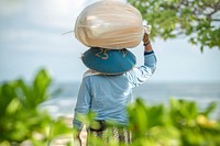 Woman in Bali, background photo. Free public domain CC0 image.