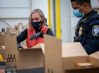 Acting Secretary Wolf Volunteers at the Capital Area Food Bank. Washington, D.C. (December 4, 2020) Acting Homeland Security Secretary Chad Wolf, along with other members of DHS, volunteers at the Capital Area Food Bank. Original public domain image from Flickr