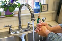 Washing hands, hygiene. Free public domain CC0 photo.