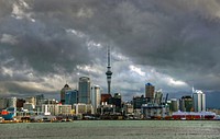 Auckland under clouds.