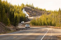 Grand Loop Road headed northbound from Madison Junction by Jacob W. Frank. Original public domain image from Flickr