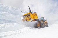 Plowing Beartooth Highway 2021 by Jacob W. Frank. Original public domain image from Flickr