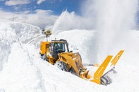 Plowing Beartooth Highway 2021 by Jacob W. Frank. Original public domain image from Flickr