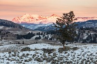 Last light on Cutoff Mountain. Original public domain image from Flickr