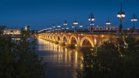 Stone Bridge, Bordeaux, France. Free public domain CC0 photo.