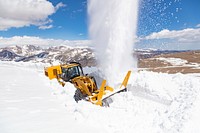 Plowing Beartooth Highway 2021 by Jacob W. Frank. Original public domain image from Flickr