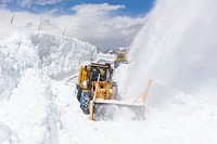 Plowing Beartooth Highway 2021 by Jacob W. Frank. Original public domain image from Flickr