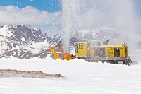 Plowing Beartooth Highway 2021 by Jacob W. Frank. Original public domain image from Flickr