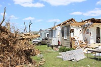 Devastation in Tuscaloosa, house inside out