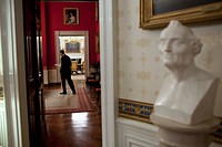 President Barack Obama reads through his statement in the Red Room of the White House before addressing the Nation on the ongoing efforts to find a balanced approach to the debt limit and deficit reduction, July 25, 2011.