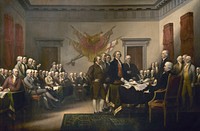 Declaration of Independence (1818), vintage painting. Original public domain image from Flickr