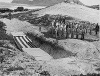 Another scene of services. Burying the dead after Pearl Harbor, casualties of attack on Kaneohe Navail Air Station. Dead. Burial in World War 2, Pearl Harbor, Hawaii/Territory of Hawaii. Original public domain image from Flickr